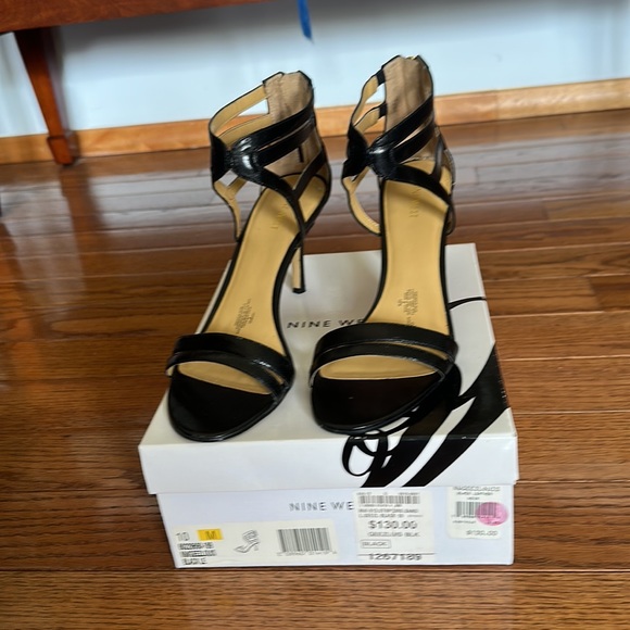 Nine West Gee Louis Black Genuine Leather Sandals - Picture 2 of 9